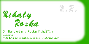 mihaly roska business card